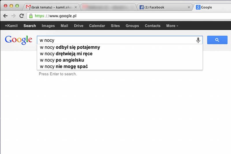 Wiersz napisany przez wyszukiwarkę Google.