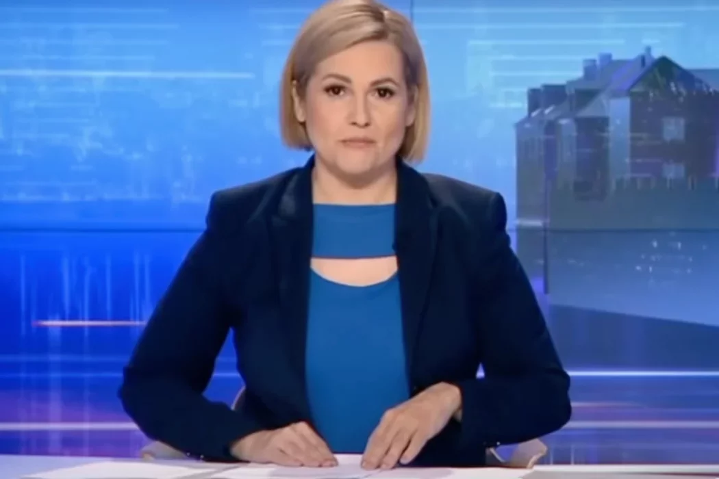 Edyta Lewandowska w "Wiadomościach" TVP.