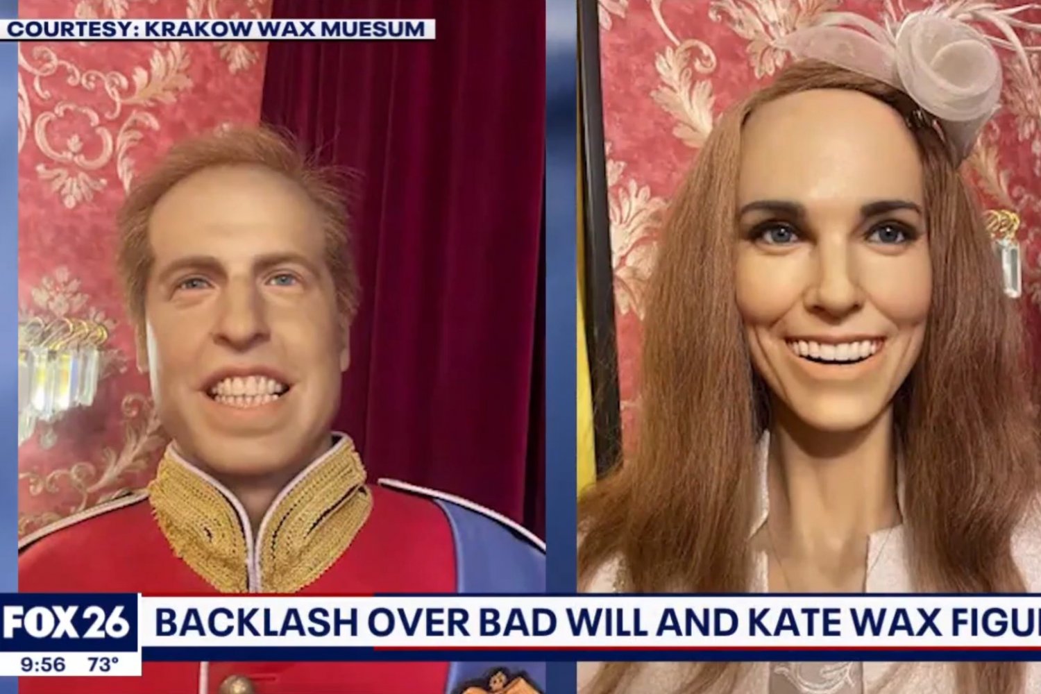 książę William i Kate Middleton kraków figury woskowe muzeum hit internetu filmik zdjęcia