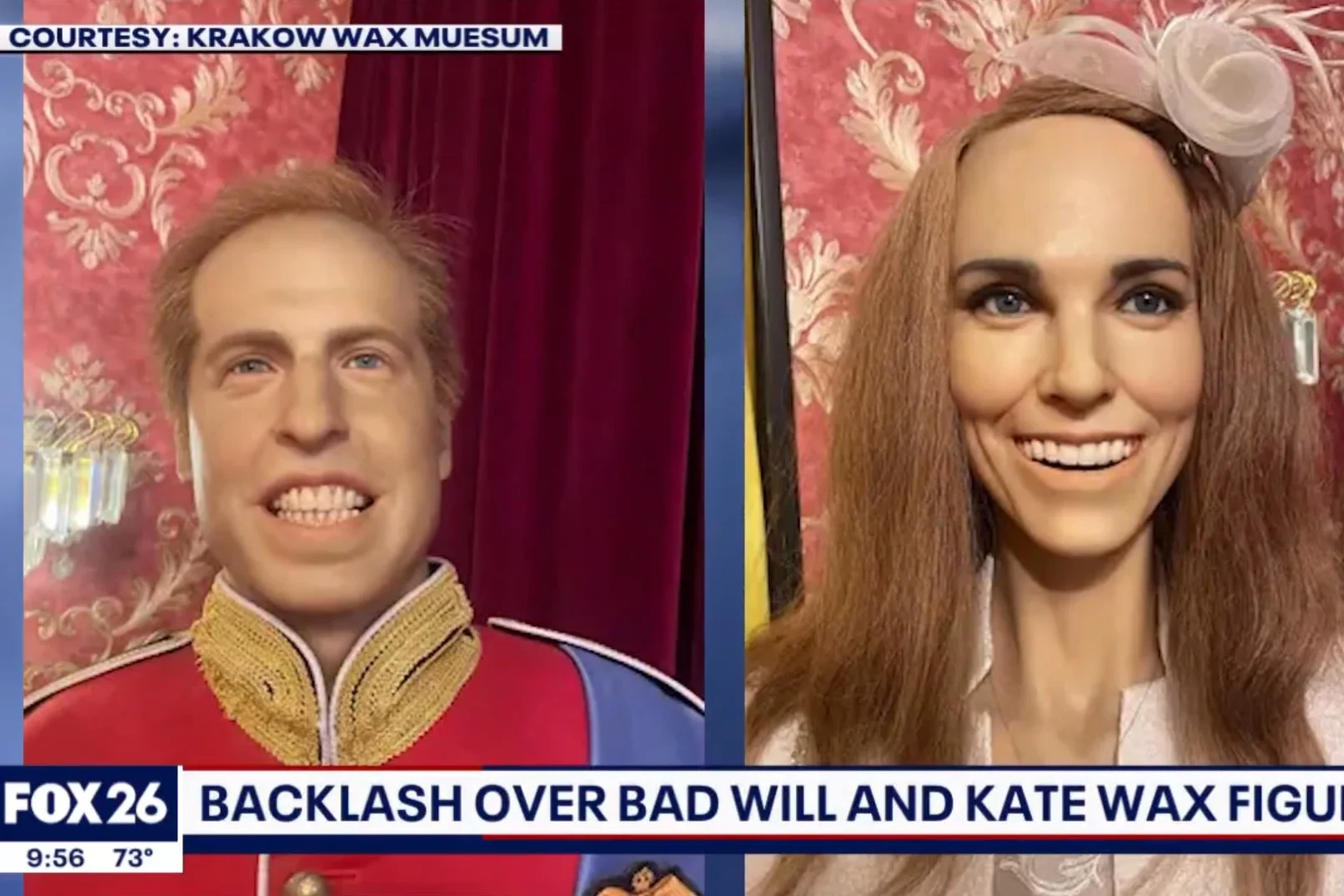 książę William i Kate Middleton kraków figury woskowe muzeum hit internetu filmik zdjęcia