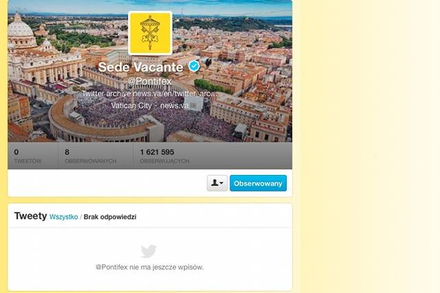 Wpisy Benedykta XVI zostały usunięte z papieskiego konta na Twitterze