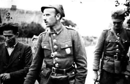 Mjr Zygmunt Szendzielarz "Łupaszka", wachm. Wacław Beynar "Orszak" i por. Jerzy Jezierski "Stefan"