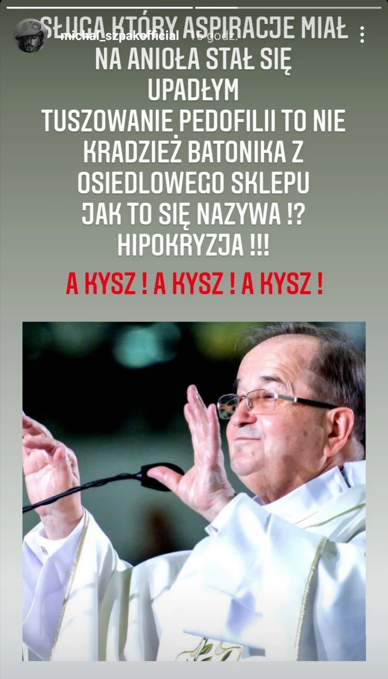 Screenshot z relacji Michała Szpaka