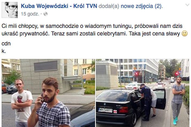 Kuba Wojewódzki sprawił dziś, że dwóch paparazzi ma dziś swój "dzień chwały".