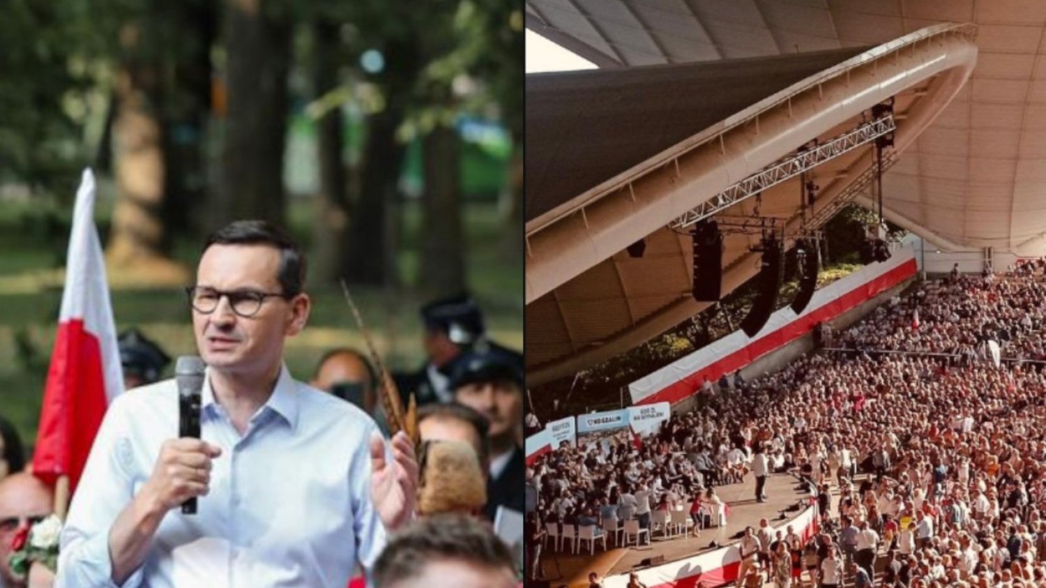 Internauci porównują frekwencje podczas wieców wyborczych Tuska i Morawieckiego