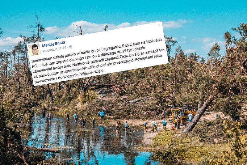 Michał Siuda opisuje zdarzenie na stacji benzynowej, które przywraca wiarę w ludzi.