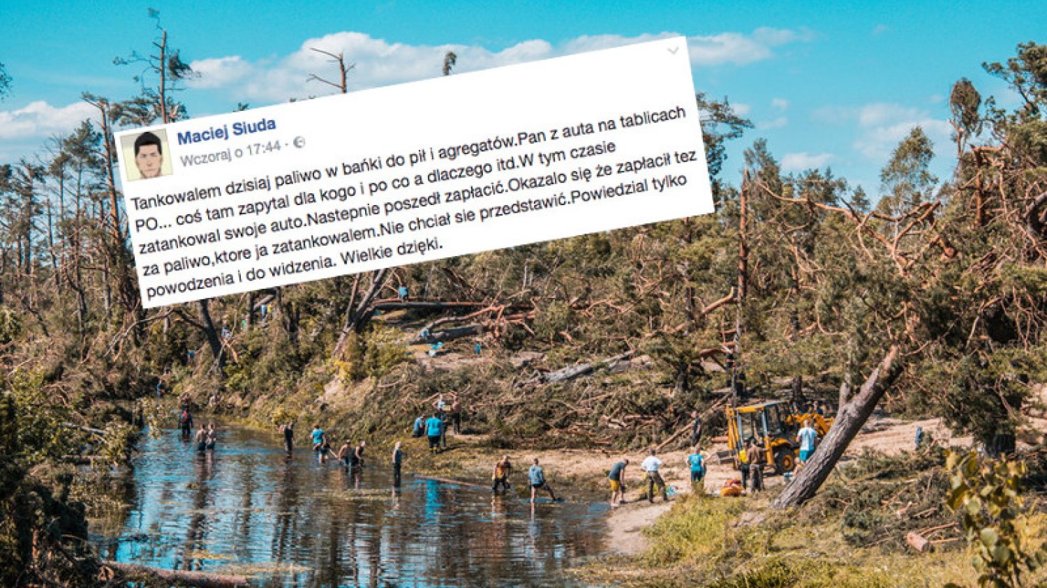 Michał Siuda opisuje zdarzenie na stacji benzynowej, które przywraca wiarę w ludzi.