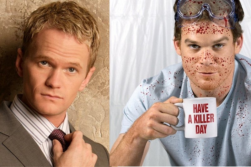 Z lewej strony Barney Stinson, ikona serialu "How I met Your Mother" i główny bohater serialu "Dexter"