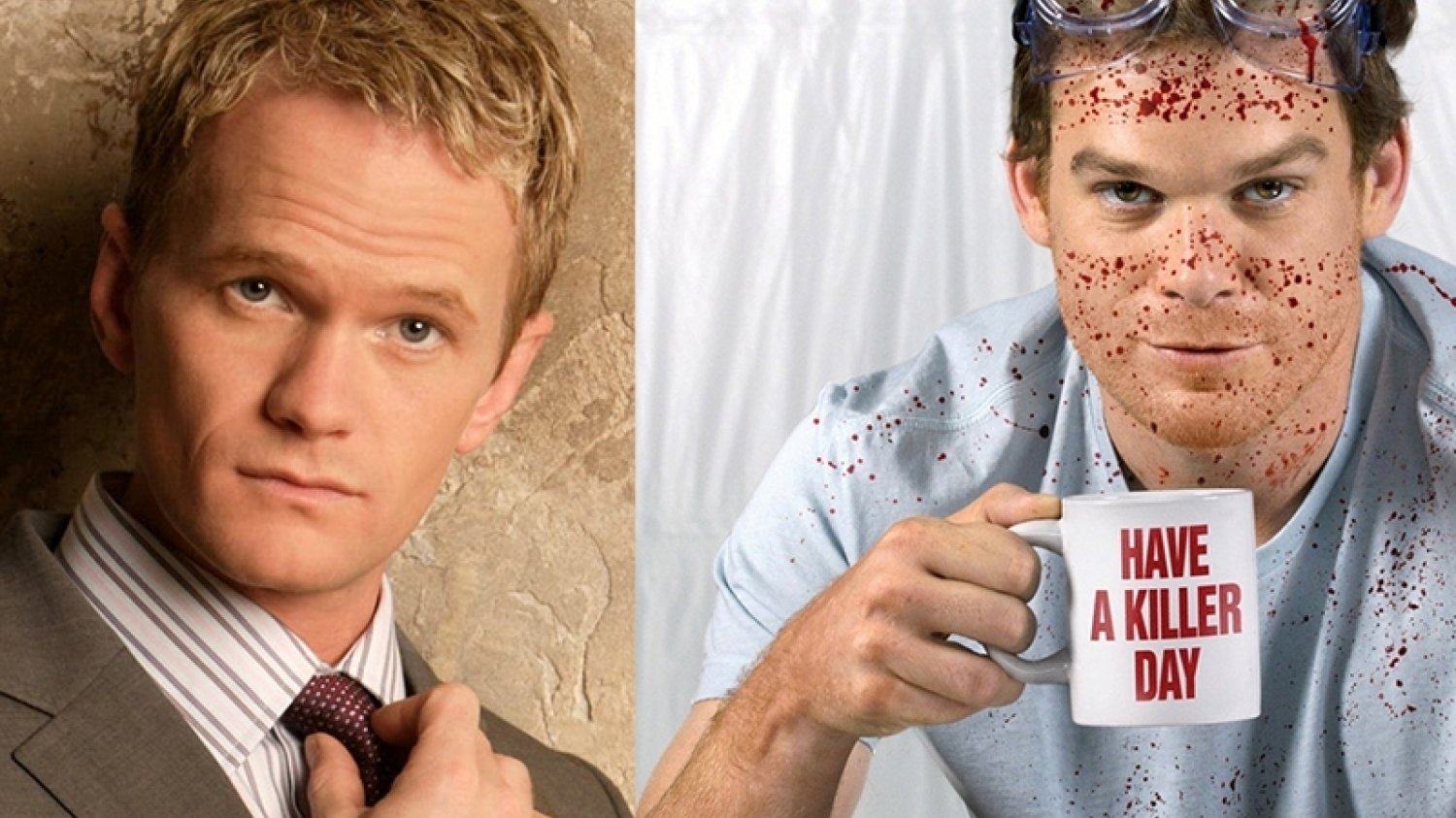 Z lewej strony Barney Stinson, ikona serialu "How I met Your Mother" i główny bohater serialu "Dexter"