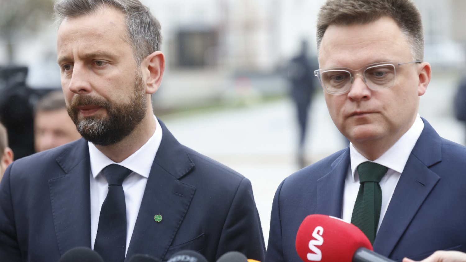 Trzecia Droga po spotkaniu z Andrzejem Dudą. Szymon Hołownia i Władysław Kosiniak-Kamysz zabrali głos.