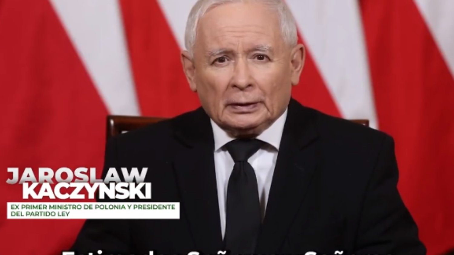 Jarosław Kaczyński nagrał przesłanie dla Hiszpanów.