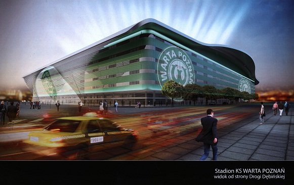 Wizualizacja obiektu, który w dalszej perspektywie miałby stanąć przy Drodze Dębińskiej.