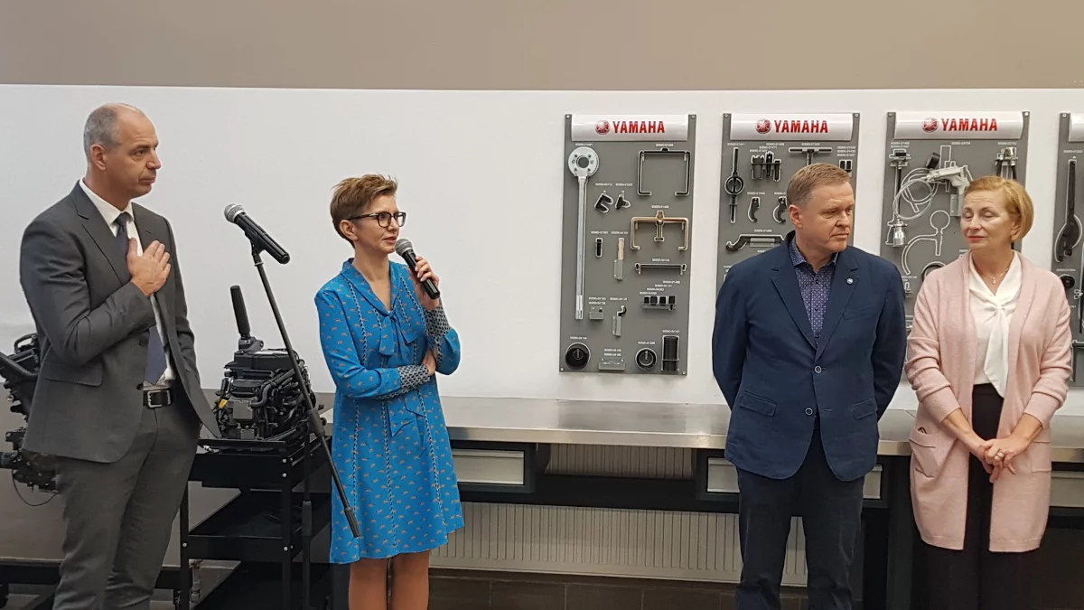 Przedstawiciele Yamahy zachęcali młodzież do pilnej nauki. Dla najlepszych świat motocykli stoi otworem.