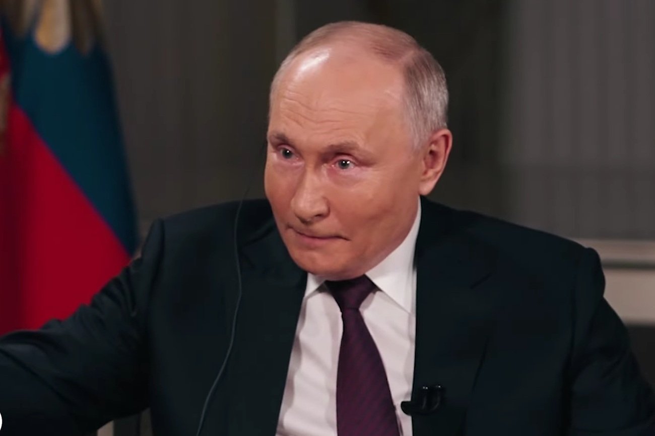 Władimir Putin w wywiadzie udzielonym Tuckerowi Carlsonowi.