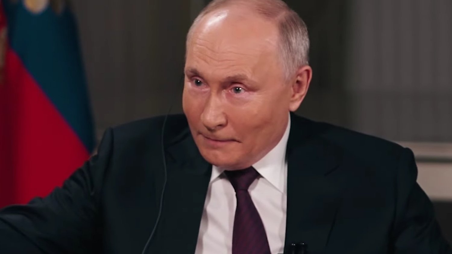 Władimir Putin w wywiadzie udzielonym Tuckerowi Carlsonowi.