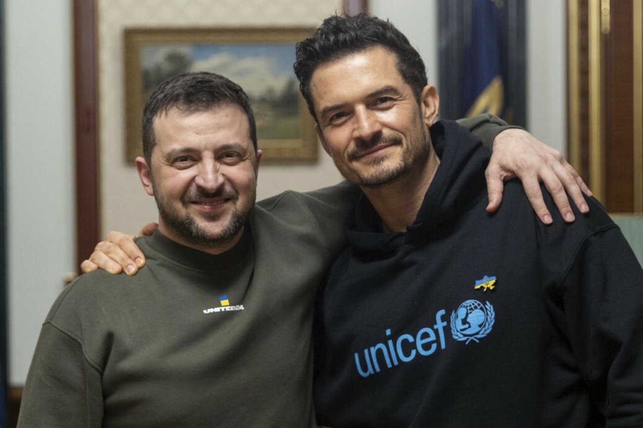 Orlando Bloom odwiedził Ukrainę. Spotkał się z Wołodymyrem Zełenskim.
