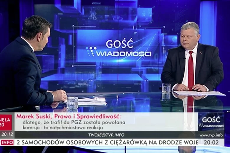 Taki obrazek to norma w TVP1.