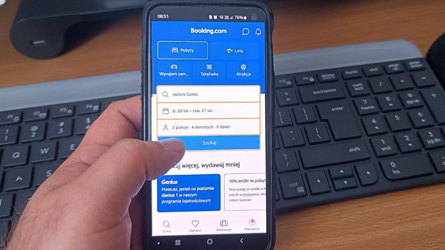 Booking.com ma problemy z obsługą rezerwacji dla większej grupy gości