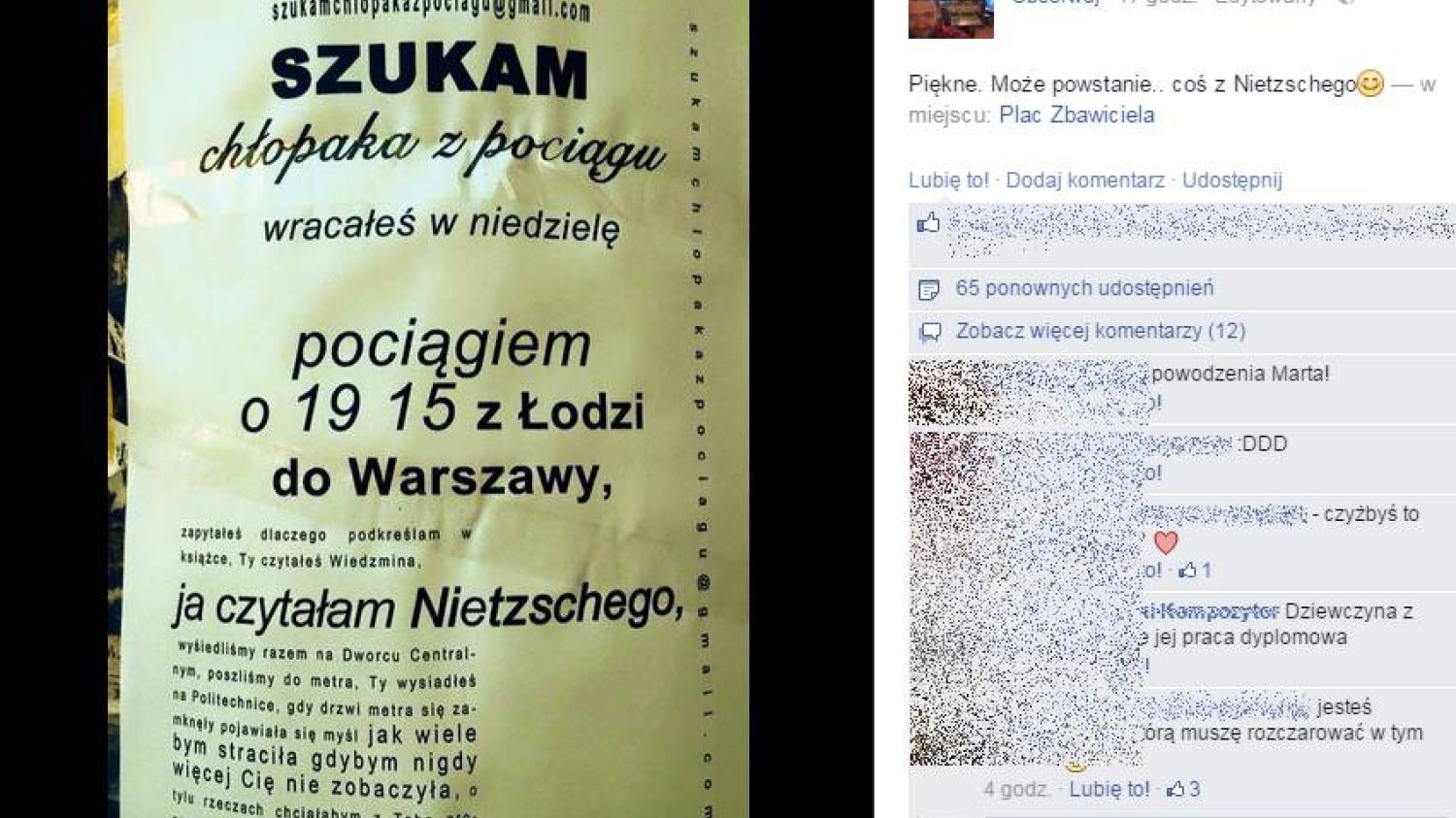 Ogłoszenie Marty - zakochanej z Warszawy