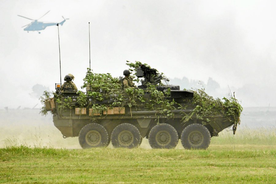 W kompleksie wojskowym w Orzyszu zginął cywil. Na zdjęciu ćwiczenia wojskowe w kompleksie.