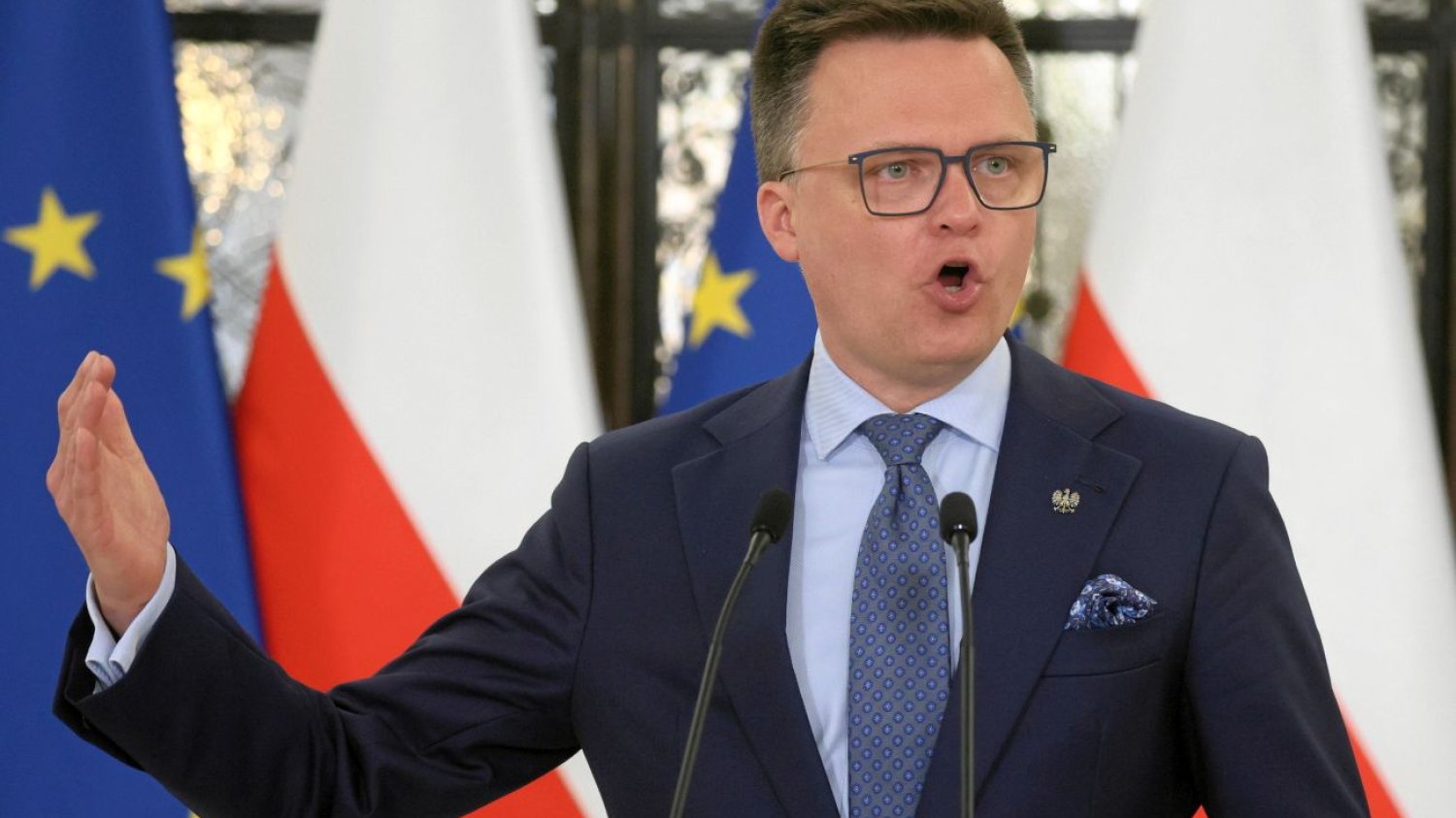 Szymon Hołownia przestrzega przed Nawrockim