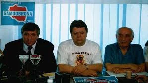 Andrzej Lepper i Leszek Bubel