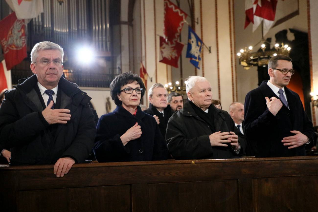 Stanisław Karczewski, Elżbieta Witek, Jarosław Kaczyński, Mateusz Morawiecki