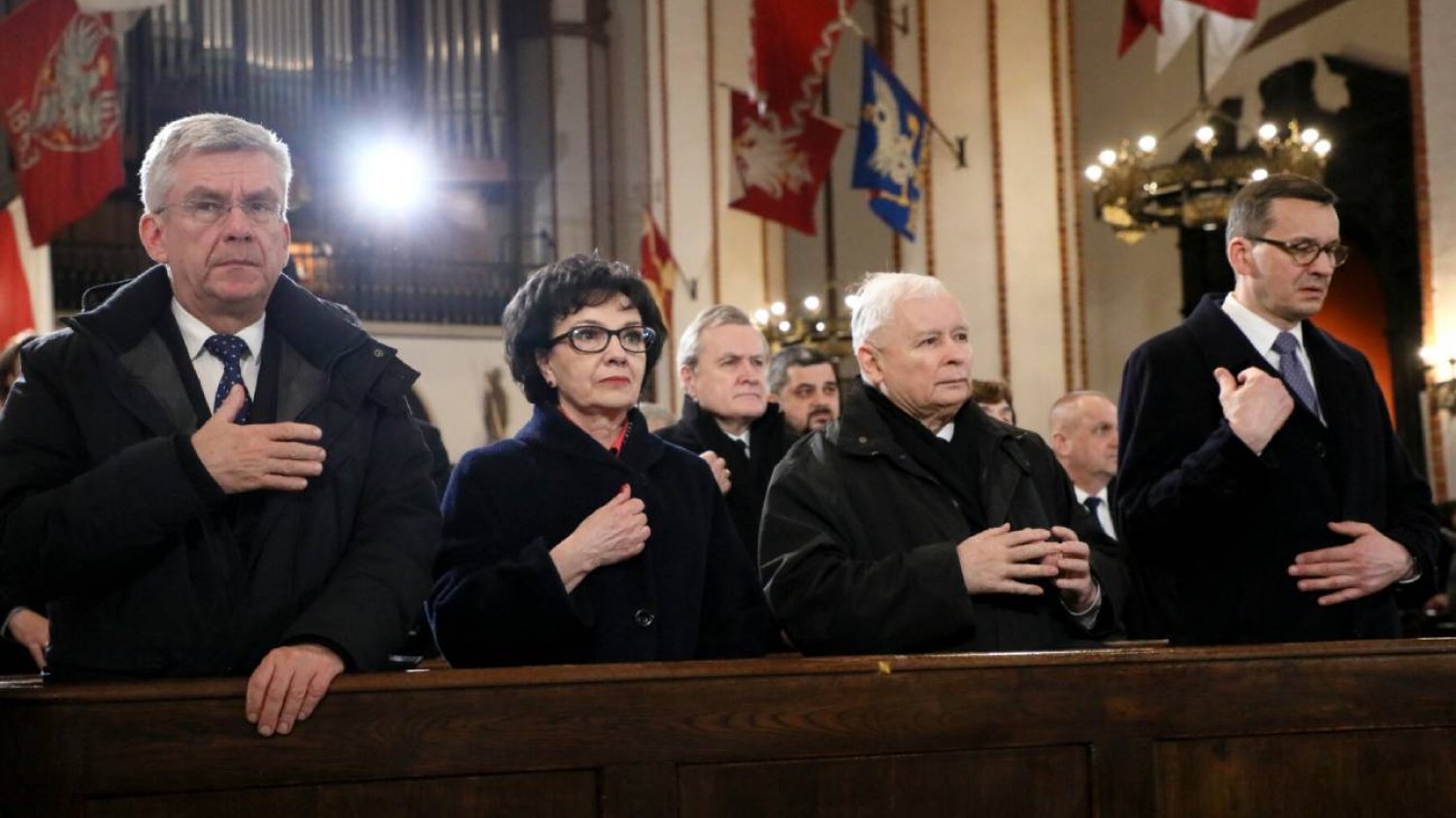 Stanisław Karczewski, Elżbieta Witek, Jarosław Kaczyński, Mateusz Morawiecki