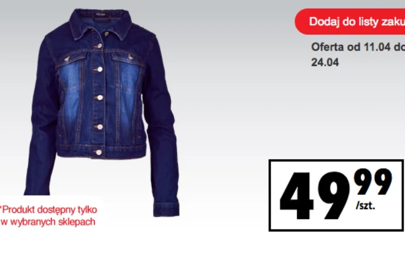 Kurtka jeansowa z Biedronki kosztuje niecałe 50 złotych