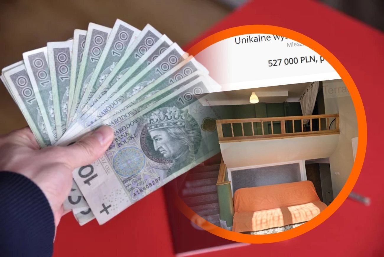 Mieszkanie zaadaptowane kiedyś najprawdopodobniej z części klatki schodowej wyceniono na ponad 23 tys. zł za metr kwadratowy
