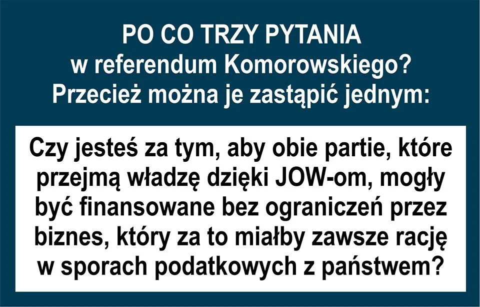 Mem referendalny autorstwa Wojciecha Kłosowskiego