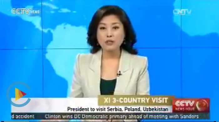 Kadr z telewizji CCTV.