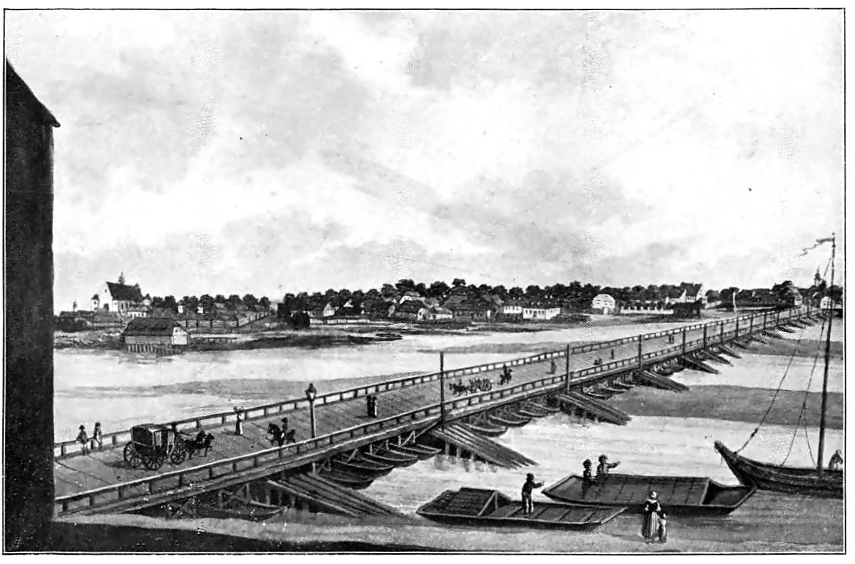 Most Ponińskiego służył warszawiakom w latach 1775-1794.
