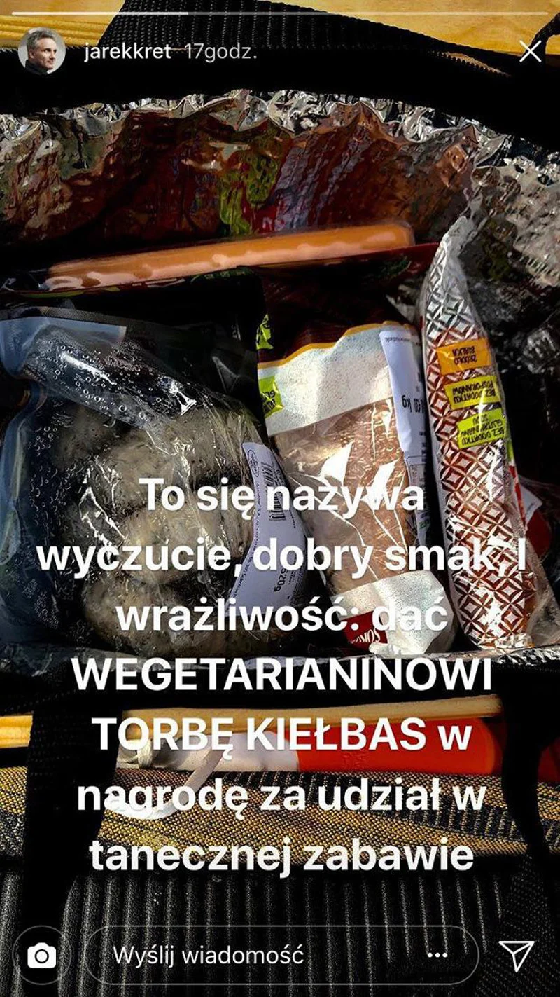Jarosław Kret od lat jest wegetarianinem.