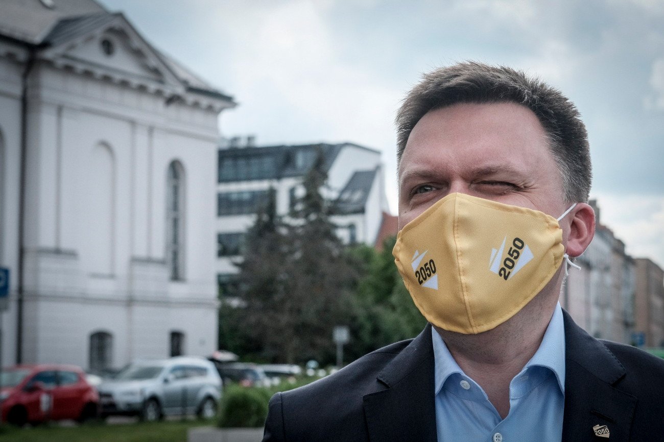 Szymon Hołownia w Poznaniu w Parku Stare Koryto Warty.