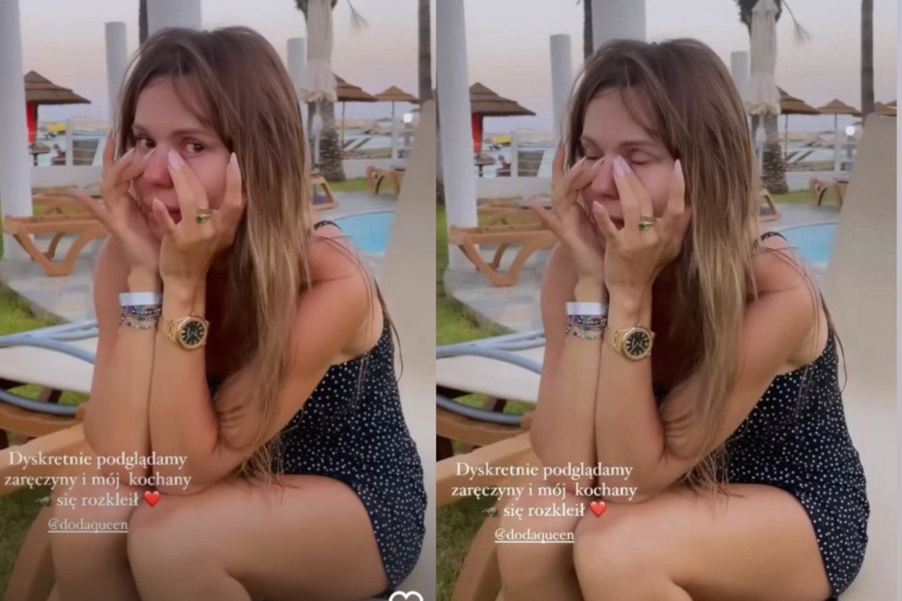 Doda nie mogła powstrzymać łez.