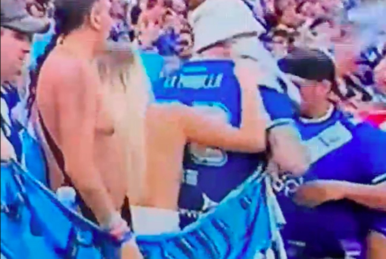 Argentynka toples na trybunach w Katarze.