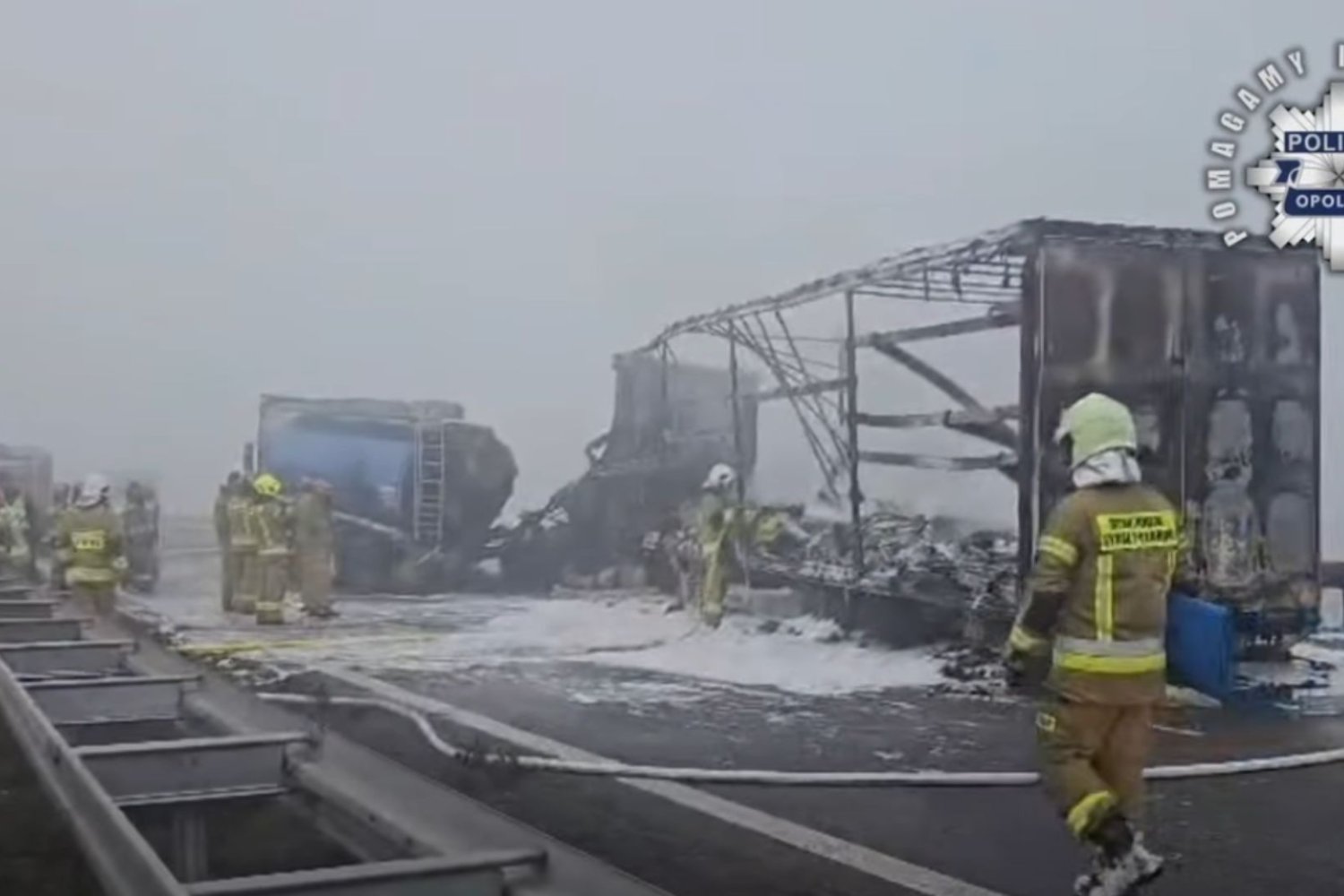 Kolejny śmiertelny wypadek na autostradzie A4 Wypadek na A4 z udziałem dwóch ciężarówek