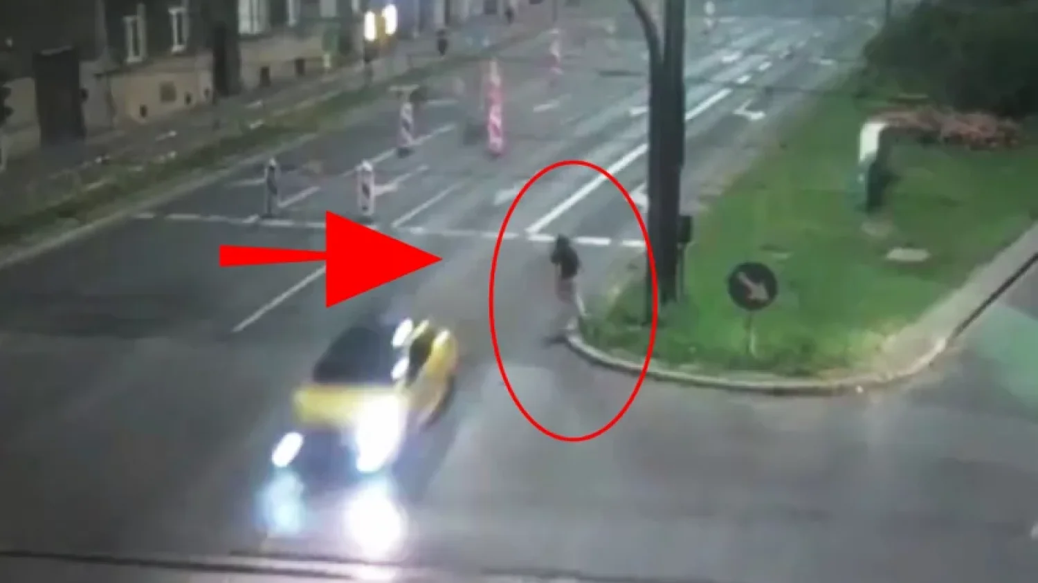 Co z pieszym, w którego mało nie uderzył samochód prowadzony przez Patryka P., syna Sylwii Peretti?