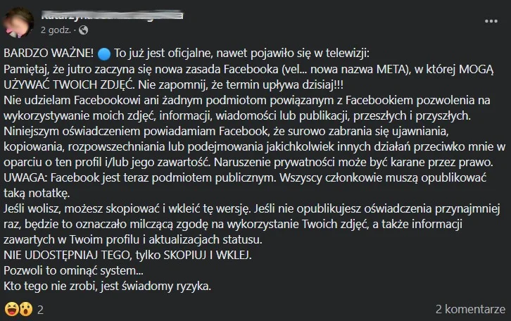 nowa zasada facebooka o co chodzi łańcuszek meta nowa zasada facebooka o co chodzi łańcuszek meta