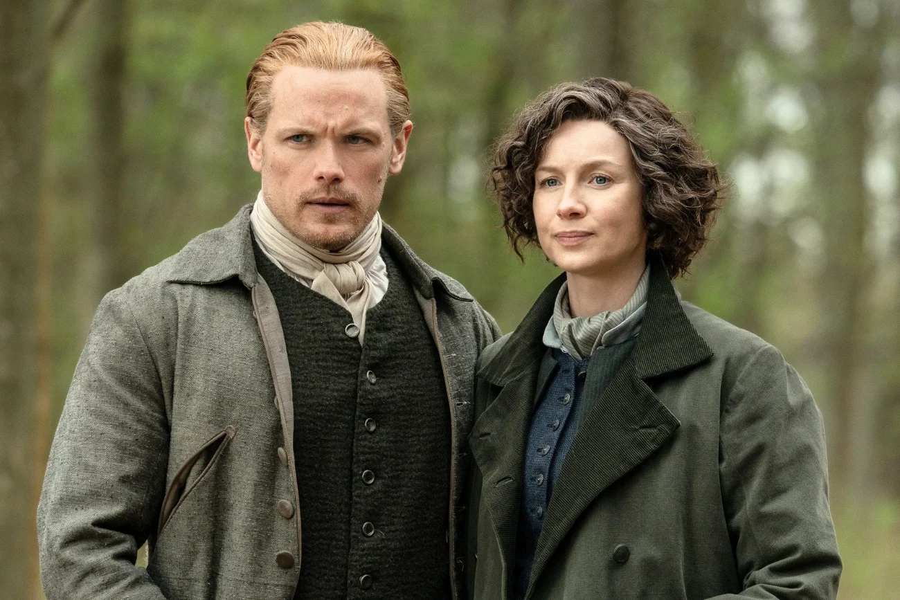 Sam Heughan i Caitriona Balfe w serialu "Outlander"