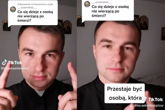 Ksiądz zabrał głos w życia po śmierci osób niewierzących.