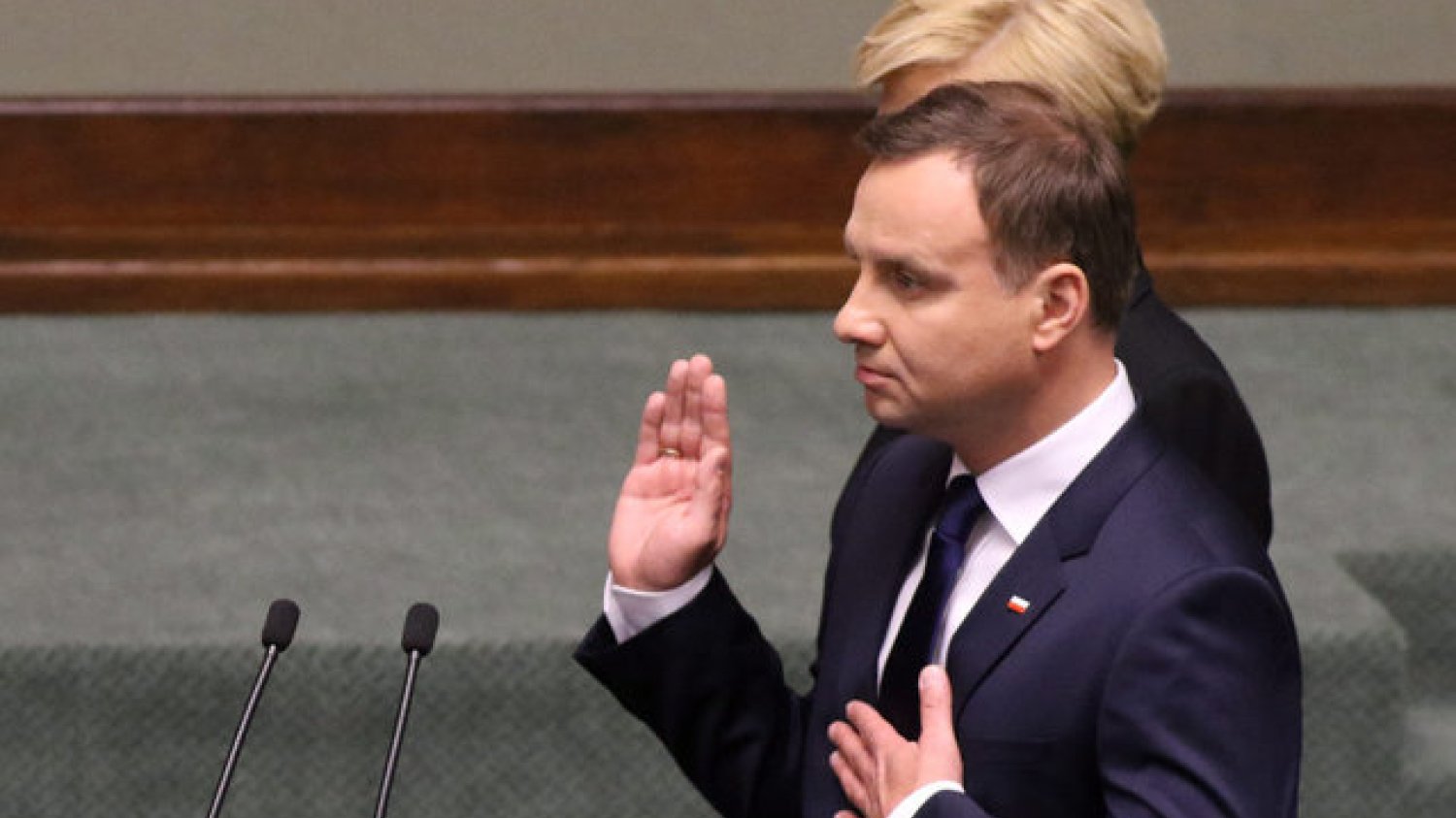 Sierpień 2015. Zdjęcie z zaprzysiężenia prezydenta Andrzeja Dudy. Przysiągł, że będzie strzegł Konstytucji RP.