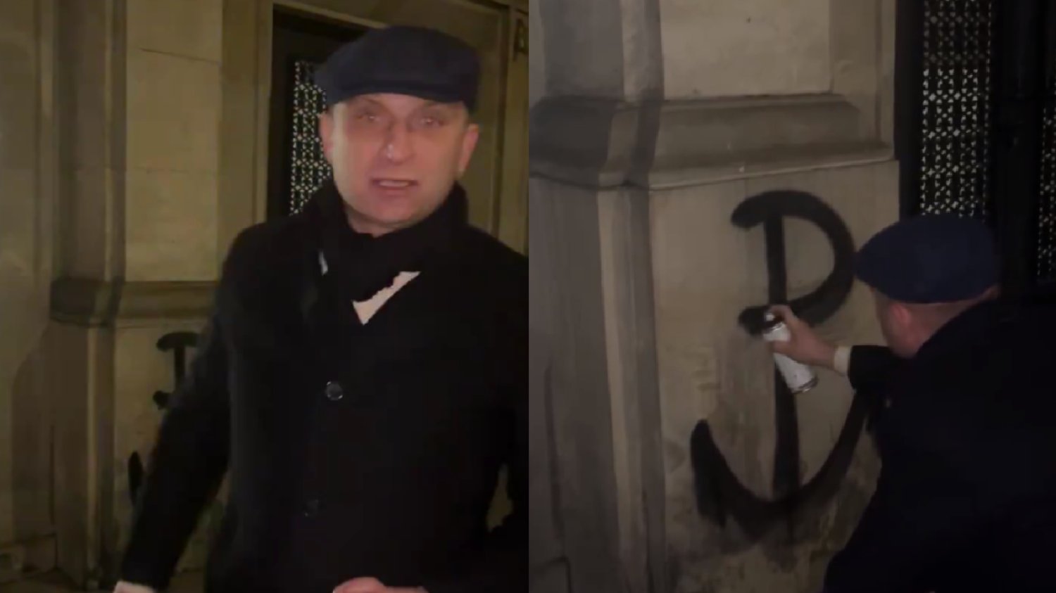 Robert Bąkiewicz przed Ministerstwem Klimatu i Środowiska. Policja reaguje.