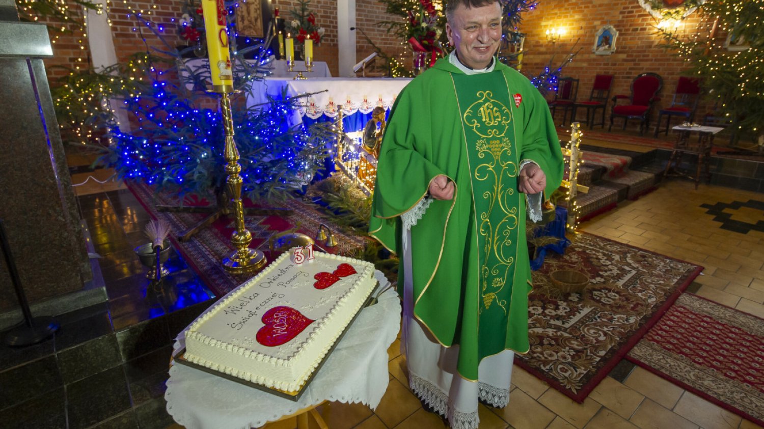 Proboszcz elbląskiej polskokatolickiej parafii, ks. Kazimierz Klaban, od lat wspiera WOŚP