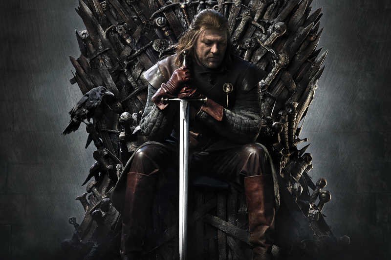 Fragment oficjalnego plakatu promującego serial HBO "Gra o tron"