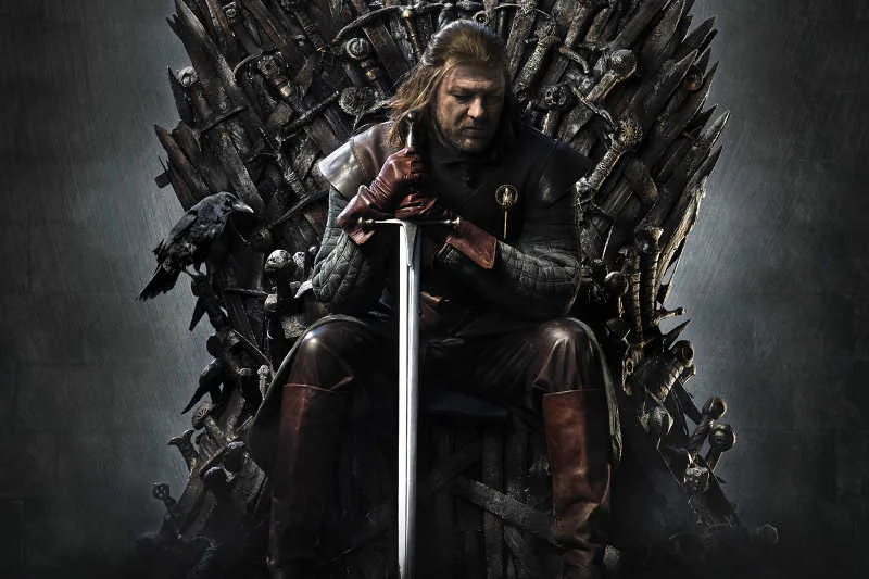 Fragment oficjalnego plakatu promującego serial HBO "Gra o tron"
