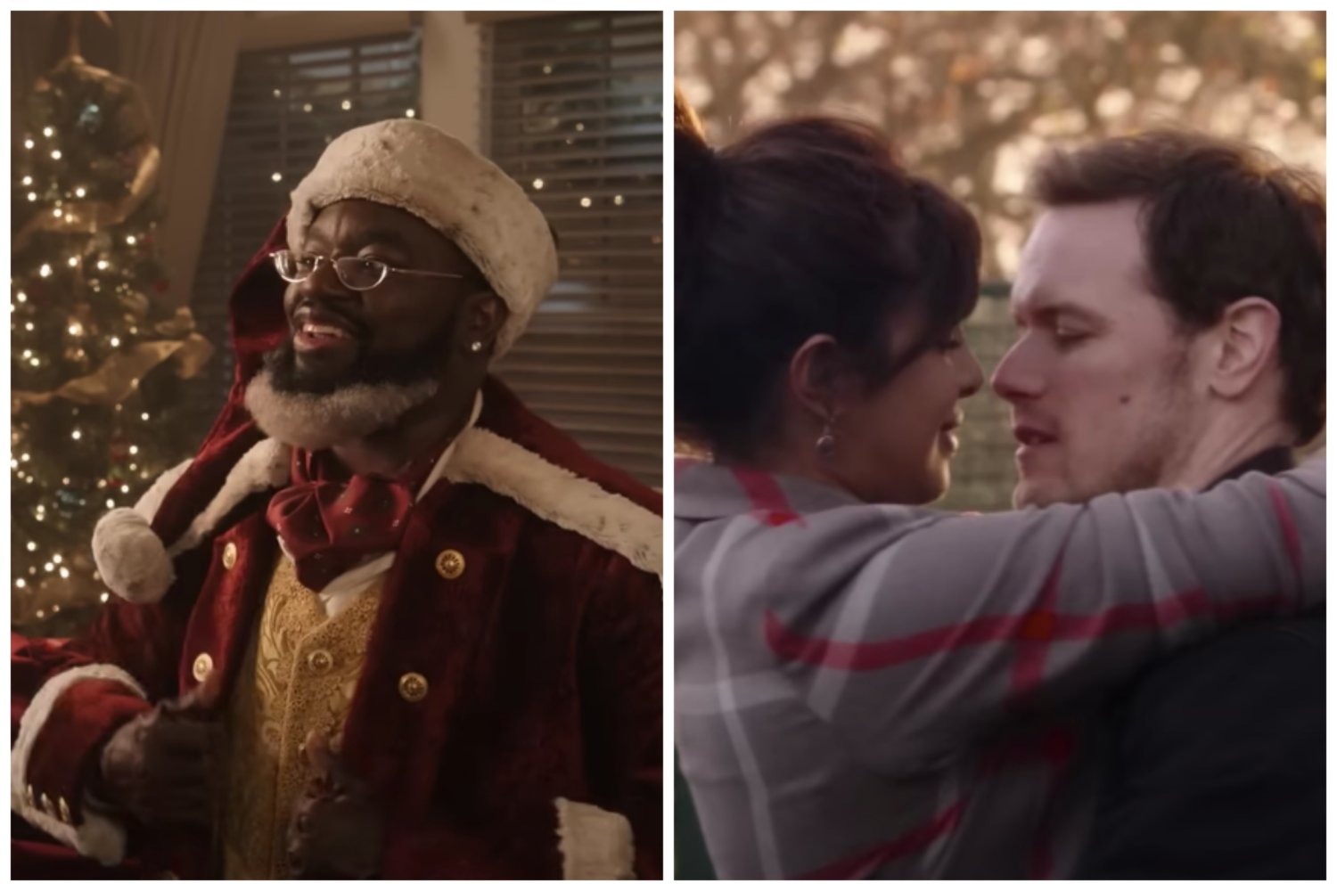 Po lewej: "Święta rządzą!". Po prawej: scena z filmu "Miłość na nowo"