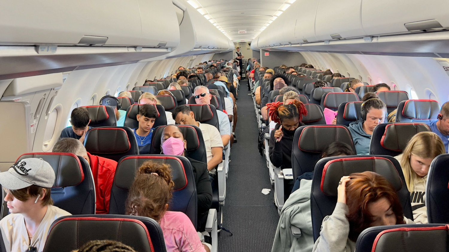 Wnętrze samolotu American Airlines