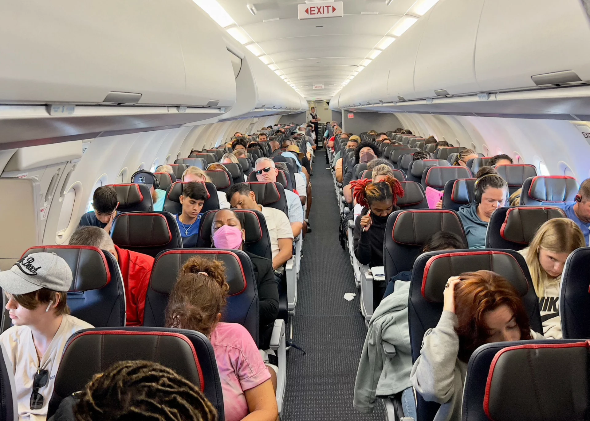 Wnętrze samolotu American Airlines